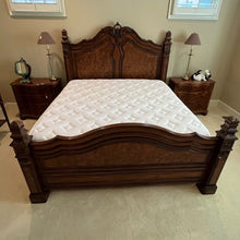 Load image into Gallery viewer, Old World Burled King Size Bed