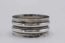 Load image into Gallery viewer, Sterling Silver Napkin Ring Double Ribbed Design 30 Grams 1 5 Inch