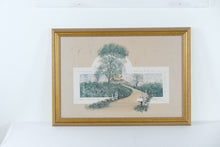 Load image into Gallery viewer, D. Morgan “One Hundred Years Together” Limited Edition Print – Cottage Landscape in Gold Frame – 33.5" x 24"