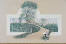 Load image into Gallery viewer, D. Morgan “One Hundred Years Together” Limited Edition Print – Cottage Landscape in Gold Frame – 33.5" x 24"