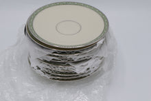 Load image into Gallery viewer, Lenox Adrienne Saucer Plates – Set of 10 – Green & Platinum Trim – Made in USA