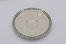 Load image into Gallery viewer, Lenox Adrienne Saucer Plates – Set of 10 – Green & Platinum Trim – Made in USA