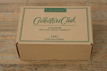 Load image into Gallery viewer, Longaberger Collectors Club 1997 Welcome Home Basket – Signed, Complete Set w/ Liner, Protector & Original Box