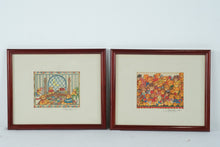Load image into Gallery viewer, Lucy and Me Lucy Rigg Teddy Bear Prints 1985 Enesco Framed Pair Nursery Art