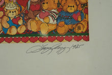 Load image into Gallery viewer, Lucy and Me Lucy Rigg Teddy Bear Prints 1985 Enesco Framed Pair Nursery Art