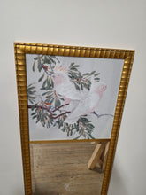 Load image into Gallery viewer, Chelsea House Gold Gilt Wall Mirror with Pink Cockatoo Artwork | 22.5" x 62" Decorative Accent Mirror | Hollywood Regency Style