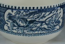Load image into Gallery viewer, Currier and Ives Royal Blue Transferware Tea Cups Set of 12