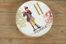 Load image into Gallery viewer, Williams-Sonoma “12 Days of Christmas” Plate Set by Marc Lacaze – Set of 12 Gold-Trimmed Earthenware Plates