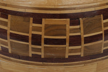 Load image into Gallery viewer, Monty Rowe Signed Segmented Wood Turned Vessel Geometric Inlay Studio Art