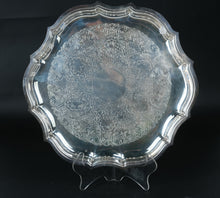 Load image into Gallery viewer, International Silver Chippendale Silverplate Round Serving Tray 13 5 Inch