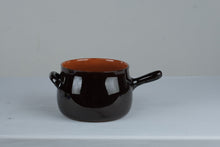 Load image into Gallery viewer, Piral Albisola Italy Brown Glazed Terracotta Saucepan 14 Inch No Lid