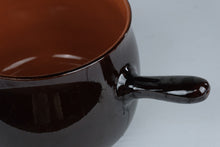 Load image into Gallery viewer, Piral Albisola Italy Brown Glazed Terracotta Saucepan 14 Inch No Lid