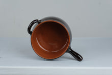 Load image into Gallery viewer, Piral Albisola Italy Brown Glazed Terracotta Saucepan 14 Inch No Lid