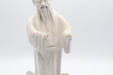 Load image into Gallery viewer, Chinese Blanc De Chine Porcelain Immortal Scholar Figurine 15 Inch Wood Base
