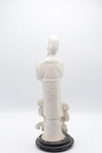 Load image into Gallery viewer, Chinese Blanc De Chine Porcelain Immortal Scholar Figurine 15 Inch Wood Base