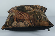 Load image into Gallery viewer, 16" African Safari Animals Decorative Throw Pillow – Tapestry Front, Clean & High Quality – Newport