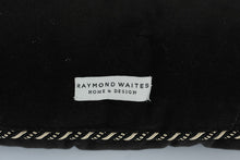Load image into Gallery viewer, Raymond Waites 16" Embroidered Velvet Throw Pillow – Luxe Black Velvet with Metallic Threadwork