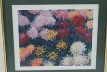 Load image into Gallery viewer, Claude Monet Chrysanthemums Framed Print Impressionist Floral 17 x 19