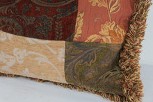 Load image into Gallery viewer, Mohawk Home 18 Inch Patchwork Tapestry Throw Pillow Fringe Paisley Floral