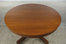 Load image into Gallery viewer, Antique Federal Revival Mahogany Extension Dining Table with 4 Leaves, Dated 1914