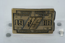 Load image into Gallery viewer, 1988 U.S. Shooting Team “Official Sponsor” Belt Buckle – XXIV Olympiad Seoul Korea Commemorative