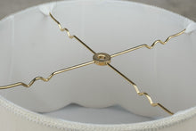 Load image into Gallery viewer, Vintage Ivory Scalloped Bell Lamp Shade Double Tier Trim 19 Inch