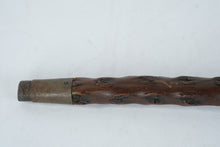 Load image into Gallery viewer, Rustic Wood Walking Cane Hand Carved Root Style Shaft Metal Tip 36 Inch