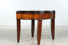 Load image into Gallery viewer, Serpentine Wood Side Table with Drawer