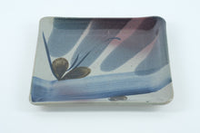 Load image into Gallery viewer, Handcrafted Freimark Studio Pottery Square Tray – Earthy Abstract Floral Glaze – Signed