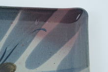 Load image into Gallery viewer, Handcrafted Freimark Studio Pottery Square Tray – Earthy Abstract Floral Glaze – Signed