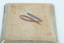 Load image into Gallery viewer, Handcrafted Freimark Studio Pottery Square Tray – Earthy Abstract Floral Glaze – Signed