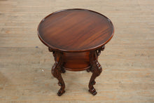 Load image into Gallery viewer, Stanford Furniture Kilimanjaro Round Carved Wood Side Table - Dark Finish