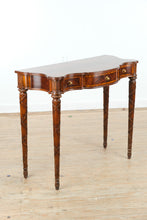 Load image into Gallery viewer, Maitland Smith Federal Style Flame Mahogany Three Drawer Console Table