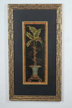 Load image into Gallery viewer, Tropical Palm Botanical Art in Distressed Gilded Frame