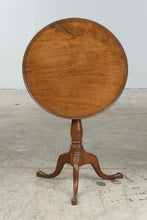 Load image into Gallery viewer, Antique Mahogany Tilt-Top Pedestal Side Table with Tripod Base