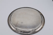 Load image into Gallery viewer, Wm Rogers Silver Plate Round Platter #171 – Etched Floral Design with Rope Edge