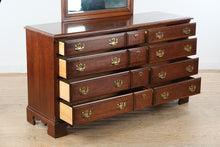 Load image into Gallery viewer, Pennsylvania House Solid Cherry Triple Dresser with Brass Hardware and Mirror