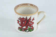 Load image into Gallery viewer, Welsh Beaker Company Red Dragon Mug Made in Wales Stoneware 3 Inch