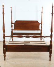 Load image into Gallery viewer, Mahogany Four Poster Bed Queen Size Traditional Turned Post Bed Frame