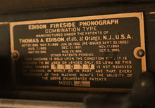 Load image into Gallery viewer, Thomas A. Edison Fireside Phonograph (Model A)