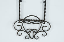 Load image into Gallery viewer, Wrought Iron Wall Plate Rack – 2-Tier Decorative Scroll Metal Display (9.5" x 32")