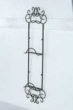 Load image into Gallery viewer, Wrought Iron Wall Plate Rack – 2-Tier Decorative Scroll Metal Display (9.5" x 32")