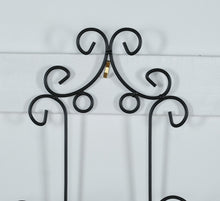Load image into Gallery viewer, 2-Tier Black Metal Plate Display Rack – Wall Mount
