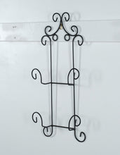 Load image into Gallery viewer, 2-Tier Black Metal Plate Display Rack – Wall Mount