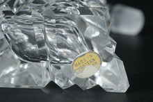 Load image into Gallery viewer, Vintage West German Crystal Perfume Bottle Art Deco Style Fan Stopper 4 Inch