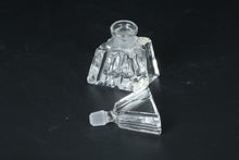Load image into Gallery viewer, Vintage West German Crystal Perfume Bottle Art Deco Style Fan Stopper 4 Inch