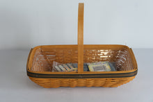 Load image into Gallery viewer, Longaberger Collectors Club 2000 Spring Meadow Basket with Liner and Tie On Pin Set