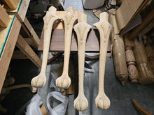Load image into Gallery viewer, Set of 4 Unfinished Ball & Claw Table Legs – High-End Craftsmanship, Online Exclusive