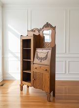 Load image into Gallery viewer, Antique Solid Oak Side-by-Side Secretary with Bookcase