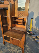 Load image into Gallery viewer, Antique Solid Oak Side-by-Side Secretary with Bookcase